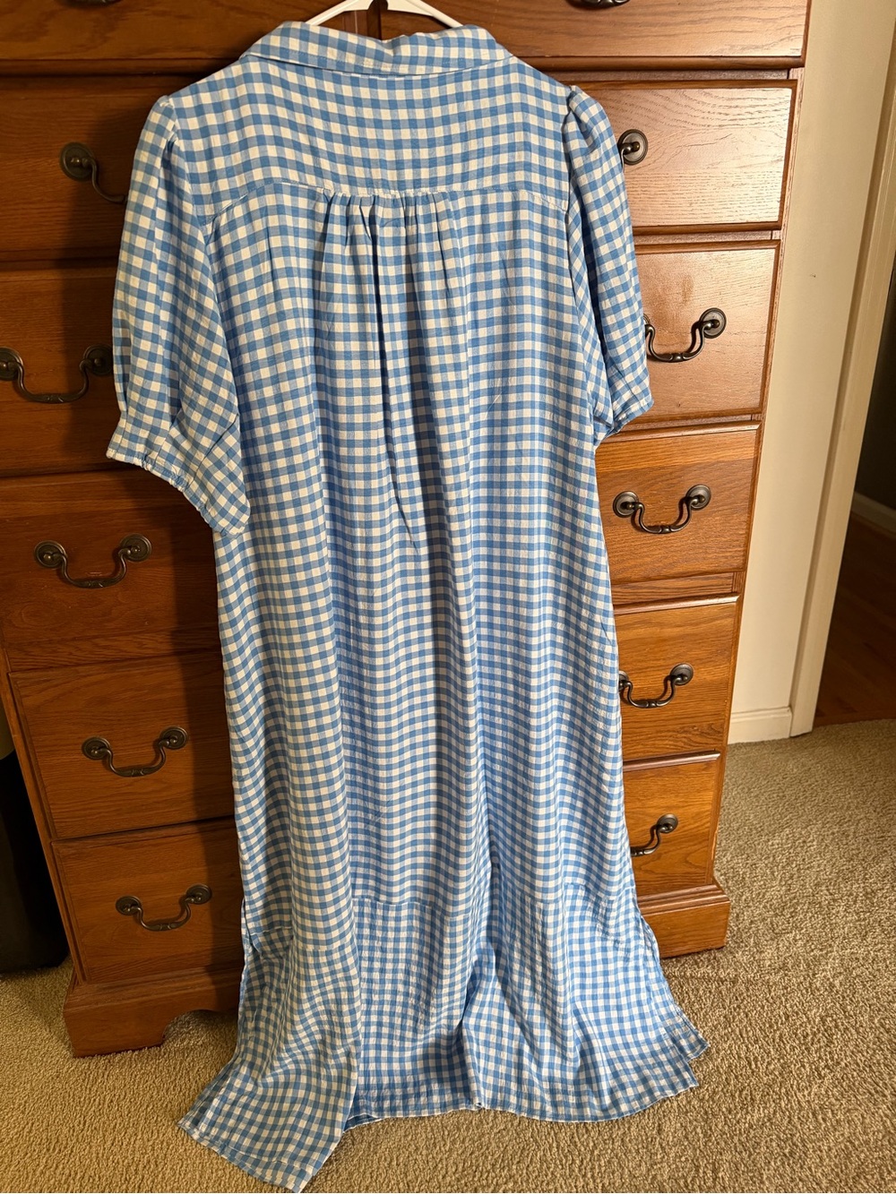 Umgee Blue and White Gingham Dress NWT - Picture 10 of 16